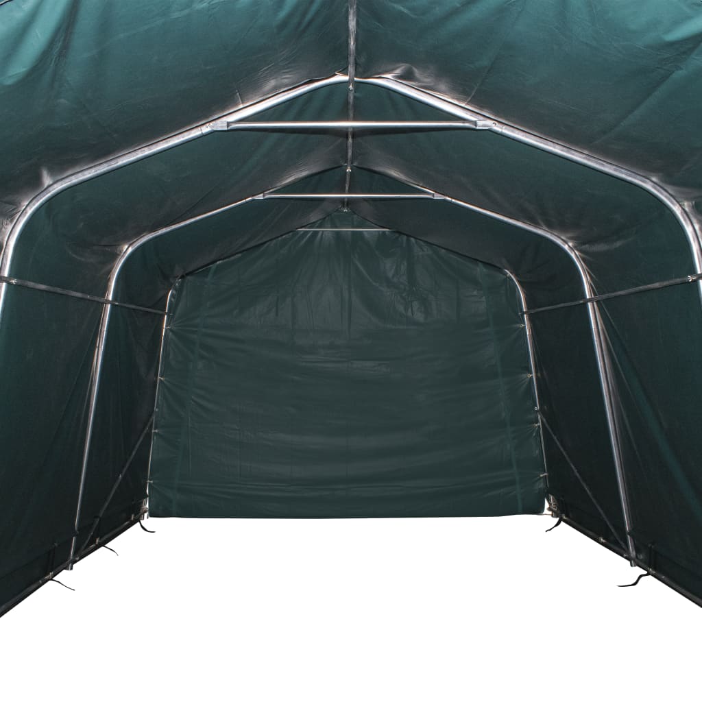 vidaXL Tente amovible pour bétail PVC 550 g/m² 3,3 x 4,8 m Vert foncé