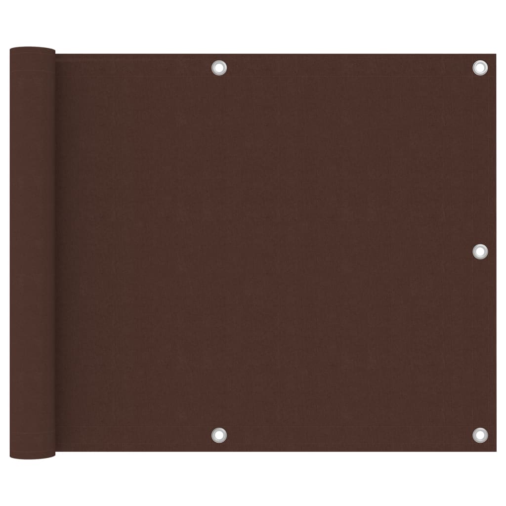 vidaXL Écran de balcon Marron 75x600 cm Tissu Oxford