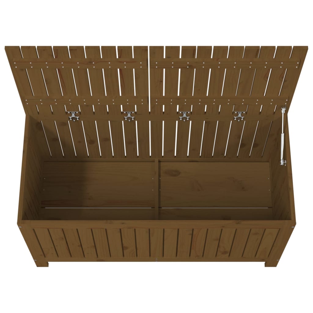 vidaXL Boîte de rangement de jardin Marron miel 121x55x64 cm Bois pin