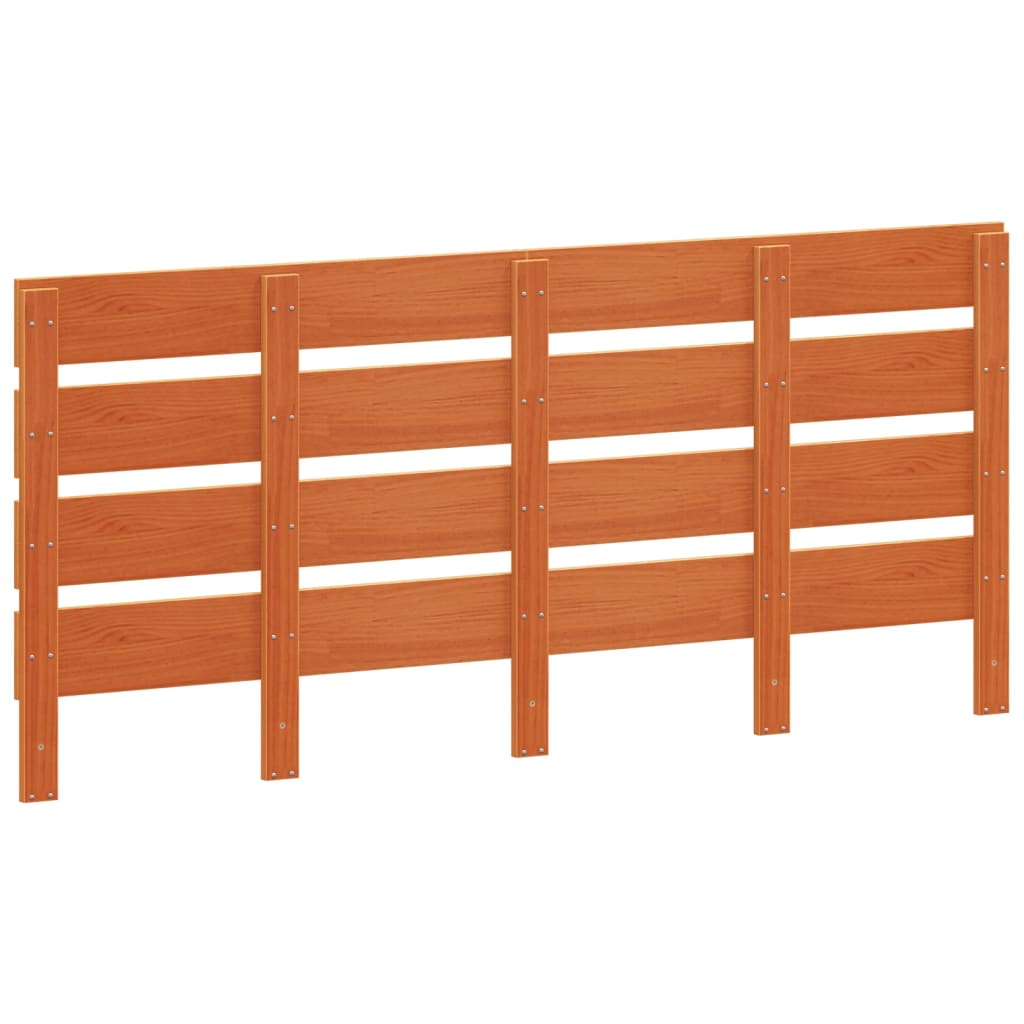 vidaXL Tête de lit cire marron 135 cm bois massif de pin