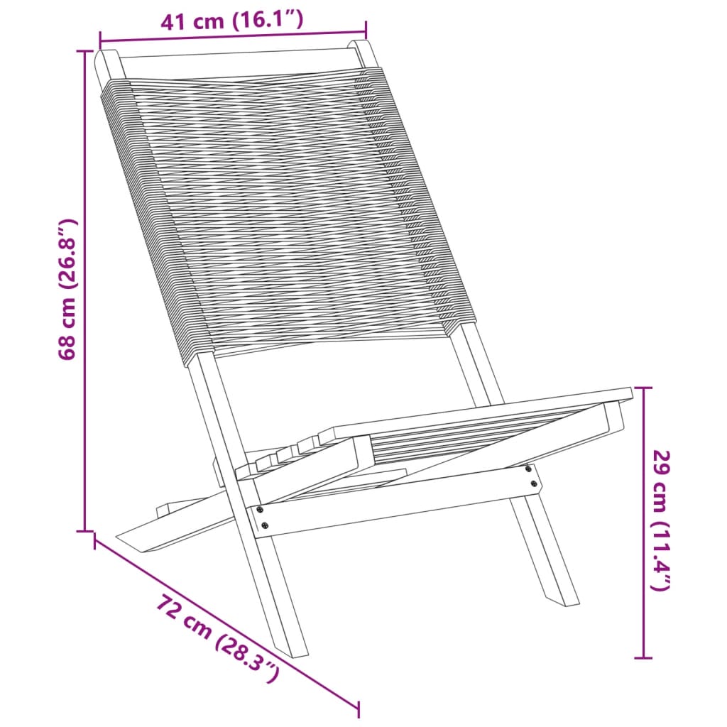 vidaXL Chaises de jardin lot de 2 beige bois d'acacia et polypropylène