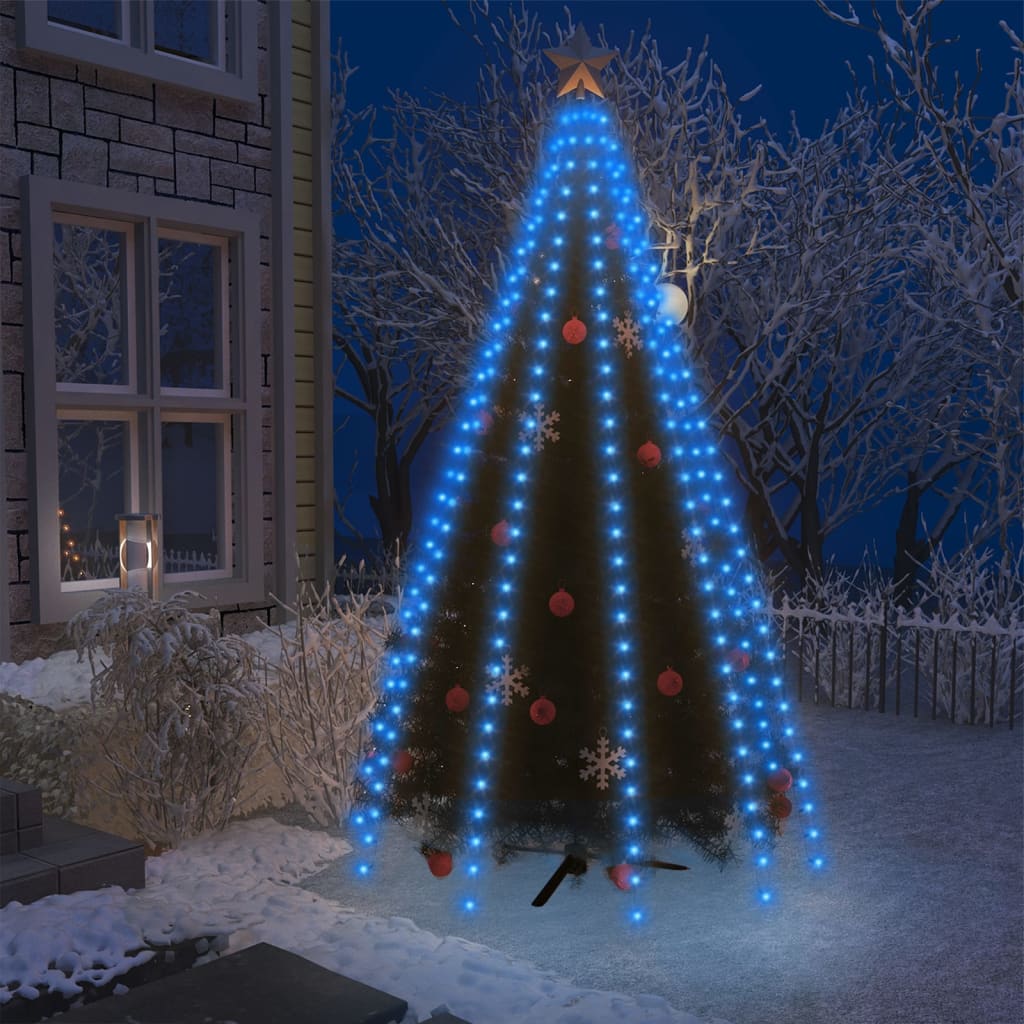 vidaXL Guirlande lumineuse d'arbre de Noël 300 LED Bleu 300 cm