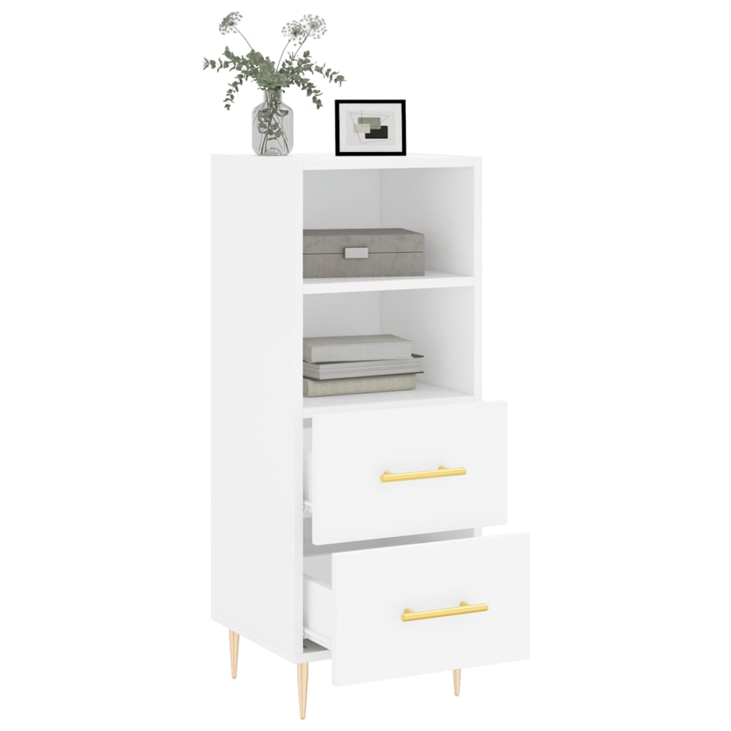 vidaXL Buffet blanc 34,5x34x90 cm bois d'ingénierie