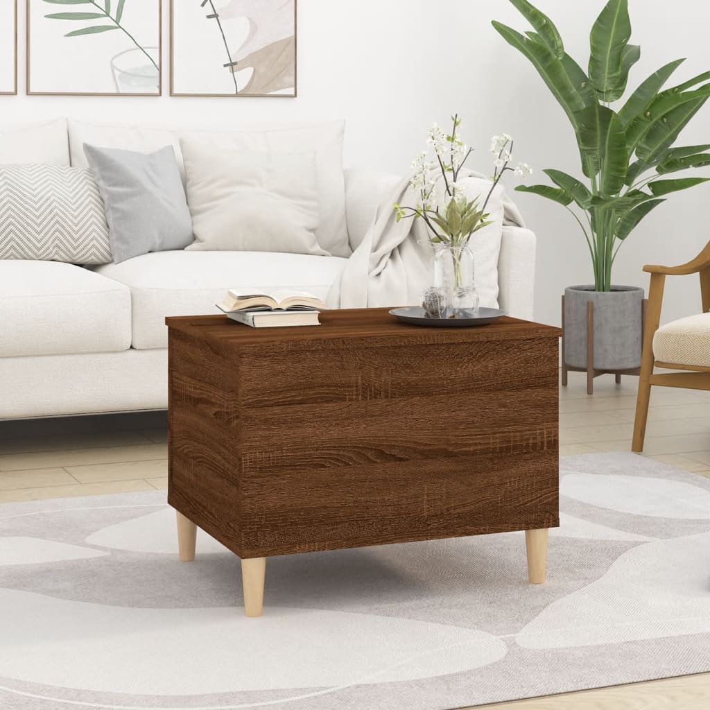 vidaXL Table basse Chêne marron 60x44,5x45 cm Bois d'ingénierie