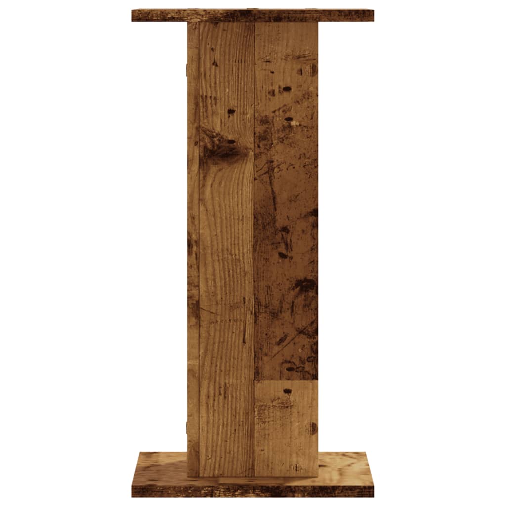 vidaXL Supports de haut-parleurs 2 pcs vieux bois bois d'ingénierie