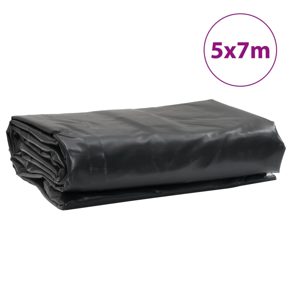 vidaXL Bâche noir 5x7 m 650 g/m²