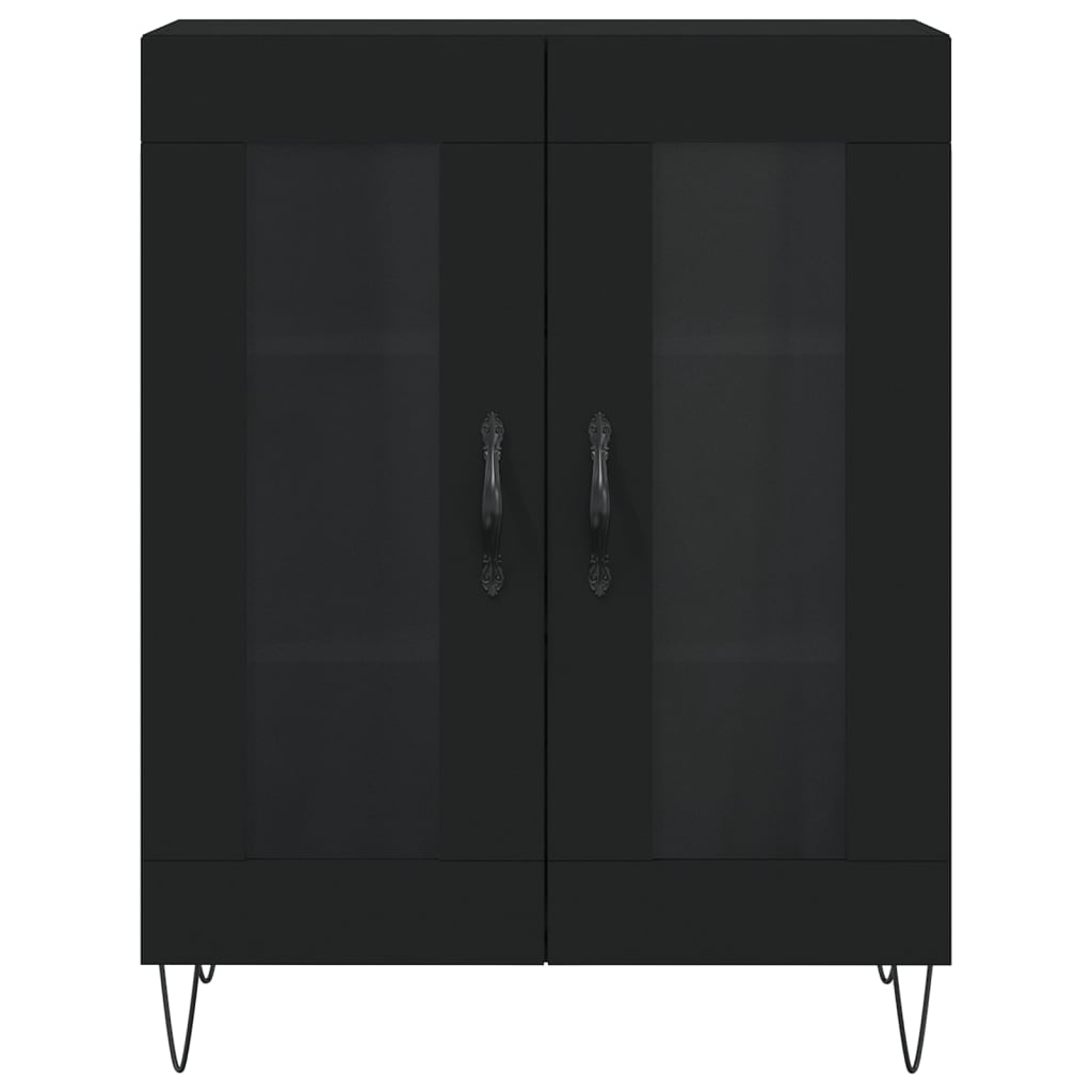 vidaXL Buffet noir 69,5x34x90 cm bois d'ingénierie