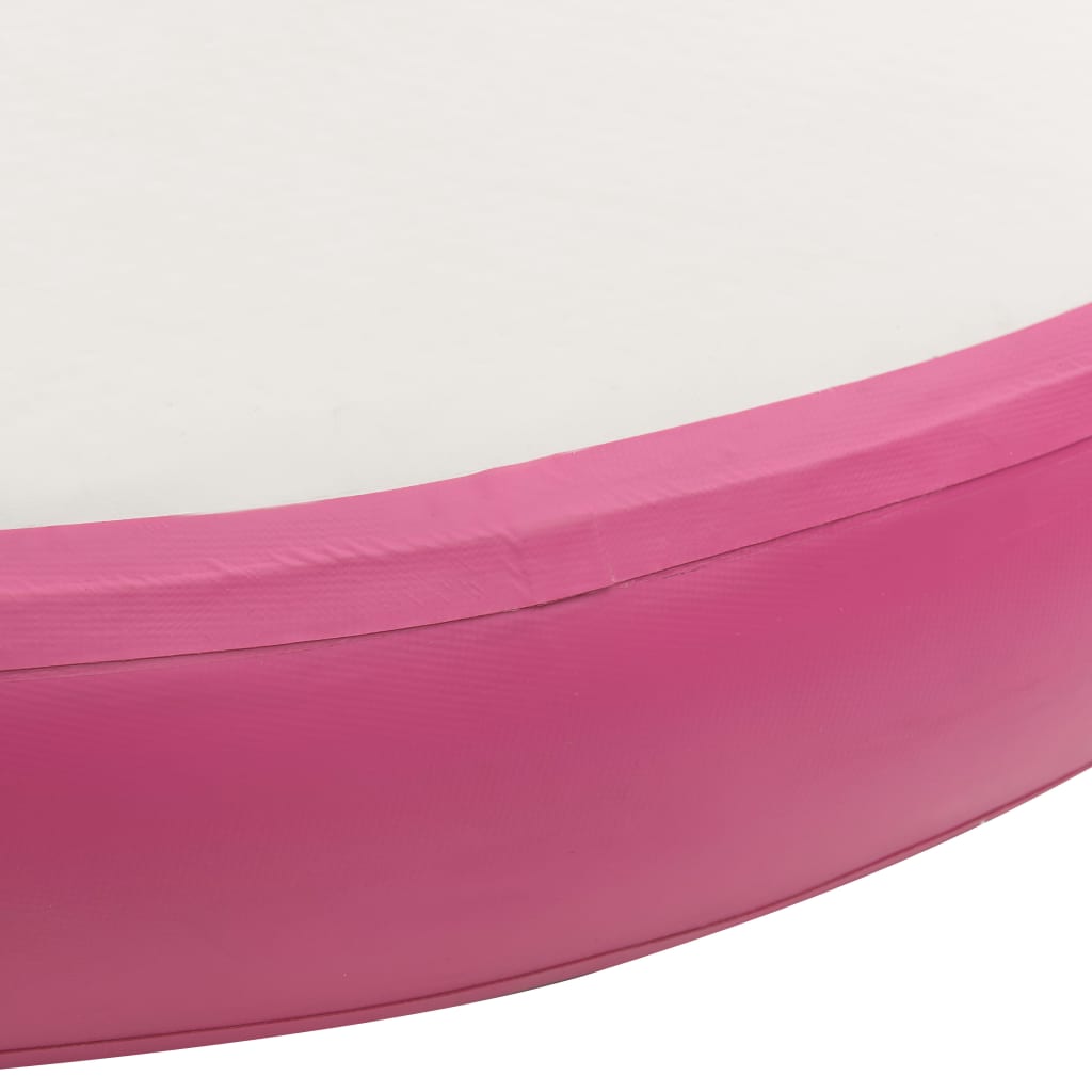 vidaXL Tapis gonflable de gymnastique avec pompe 100x100x10cm PVC Rose