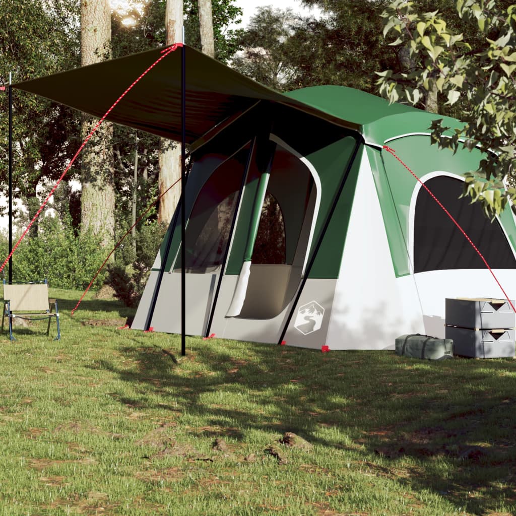 vidaXL Tente de camping de cabine 5 personnes vert imperméable