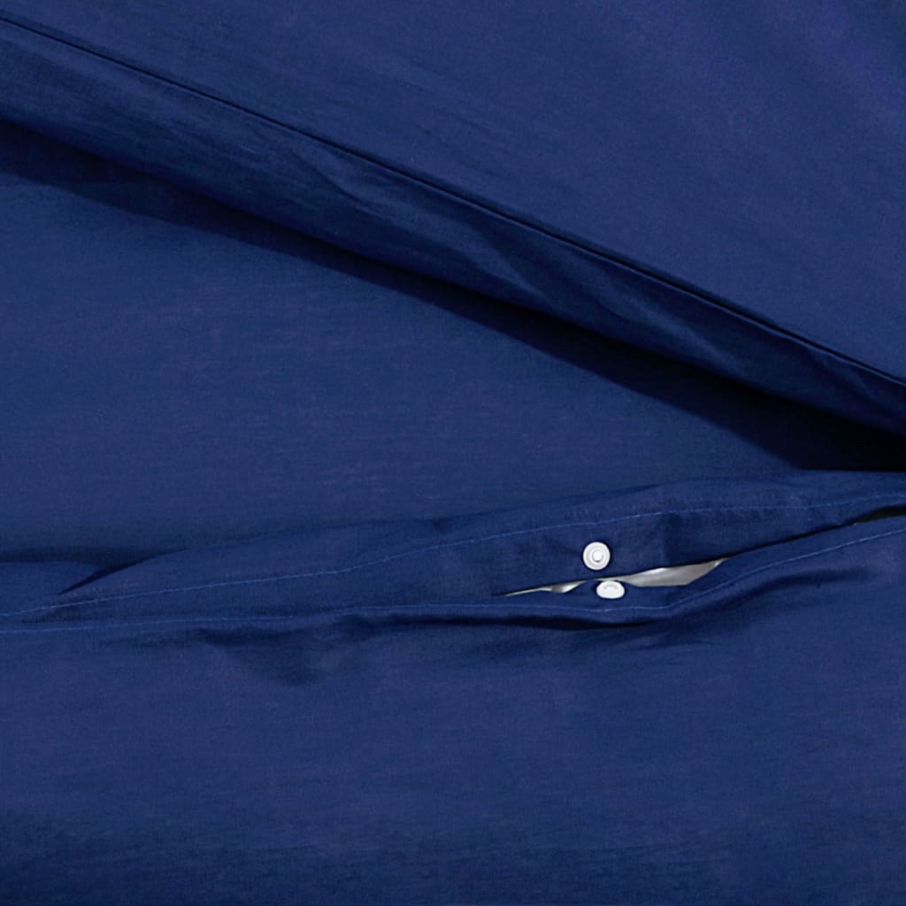 vidaXL Ensemble de housse de couette Bleu marine 135x200 cm Coton