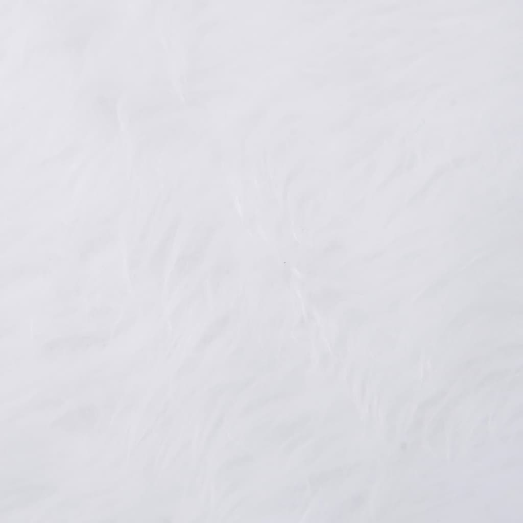 vidaXL Jupe de sapin de Noël Blanc 150 cm Fausse fourrure