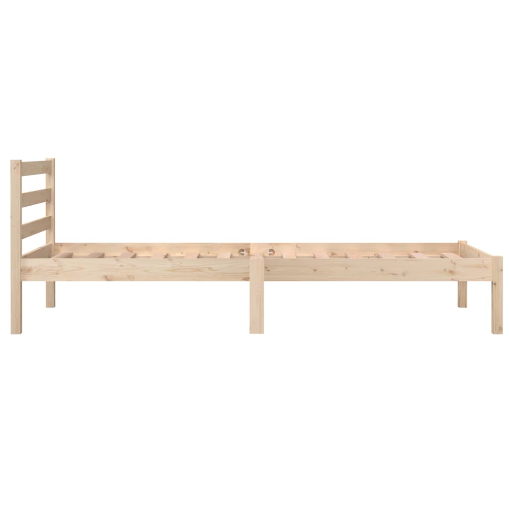 vidaXL Cadre de lit bois de pin massif 75x190 cm petit simple