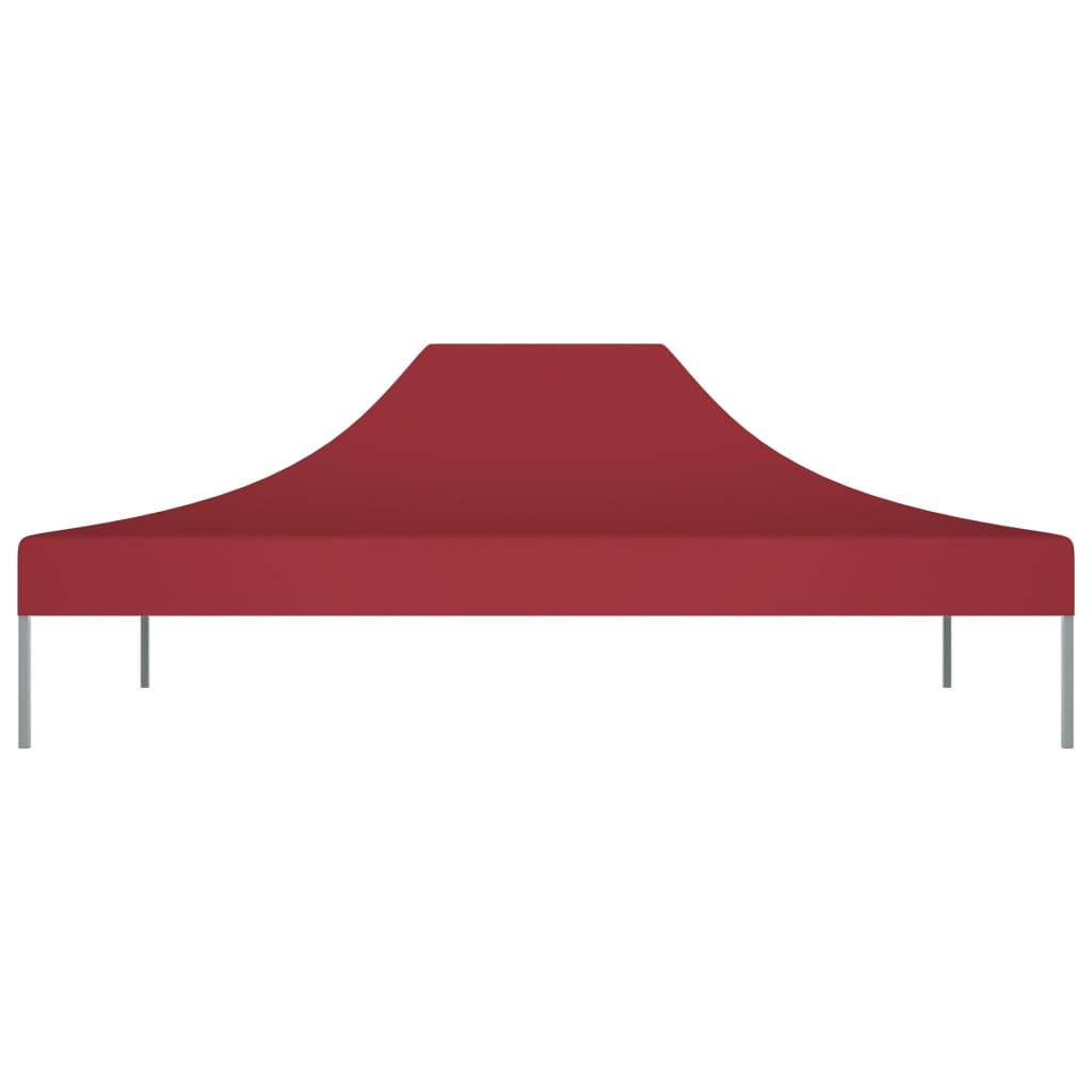 vidaXL Toit de tente de réception 4,5x3 m Bordeaux 270 g/m²