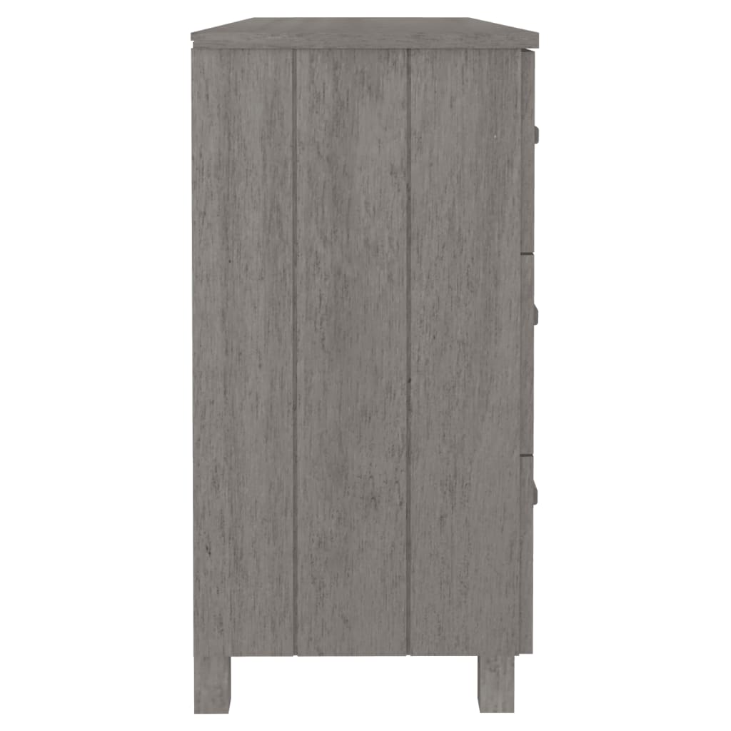 vidaXL Buffet HAMAR Gris clair 113x40x80 cm Bois massif de pin