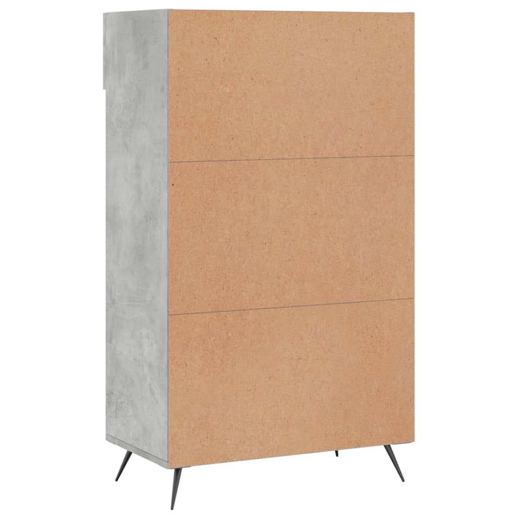 vidaXL Armoire à chaussures gris béton 60x35x105 cm bois d'ingénierie