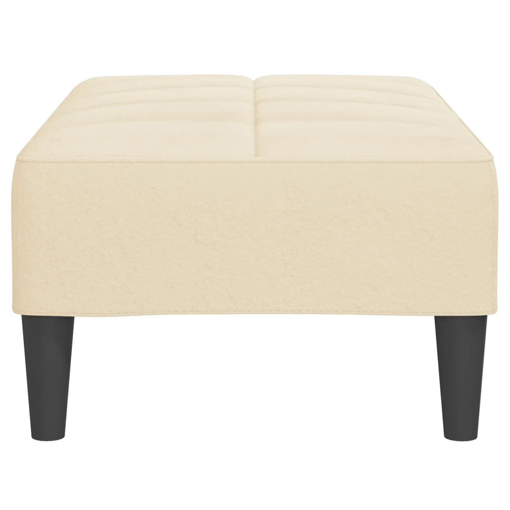 vidaXL Repose-pied Crème 78x56x32 cm Velours