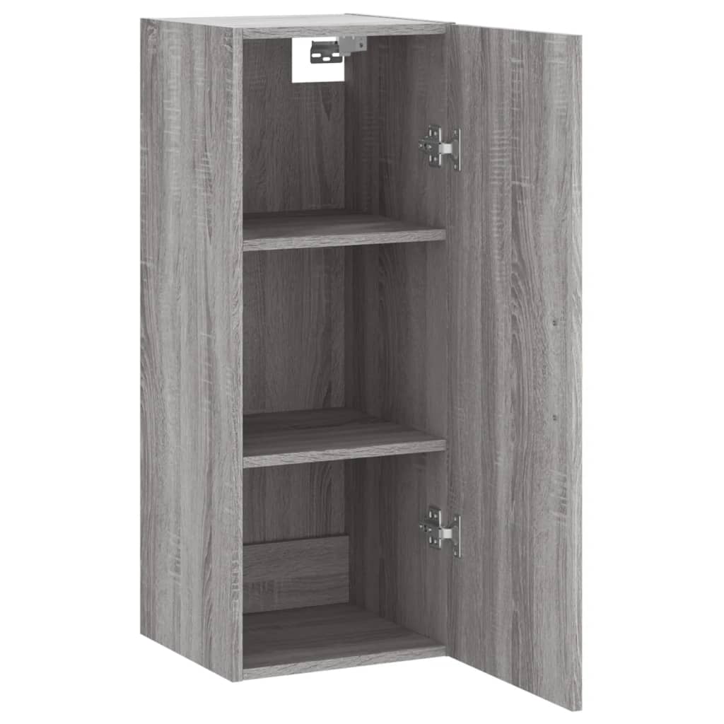 vidaXL Armoire murale sonoma gris 34,5x34x90 cm