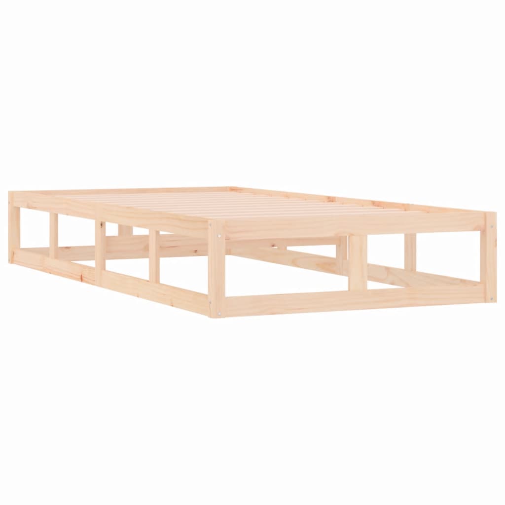 vidaXL Cadre de lit sans matelas 75x190 cm bois massif