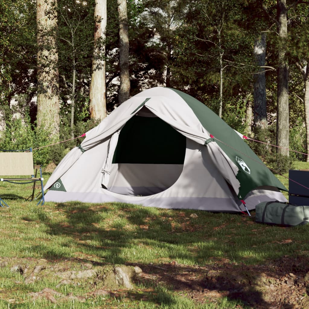 vidaXL Tente de camping à dôme 2 personne vert imperméable