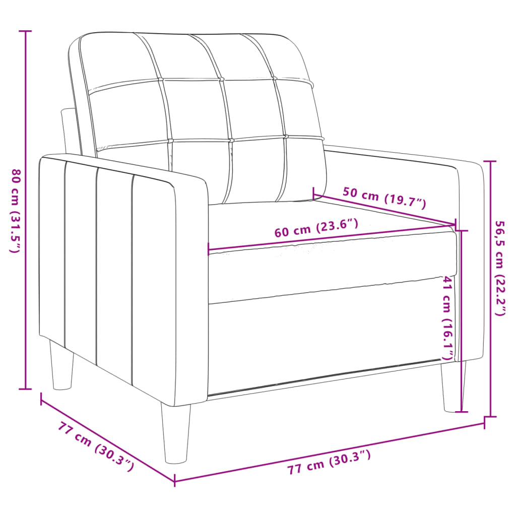 vidaXL Ensemble de canapés 3 pcs taupe tissu