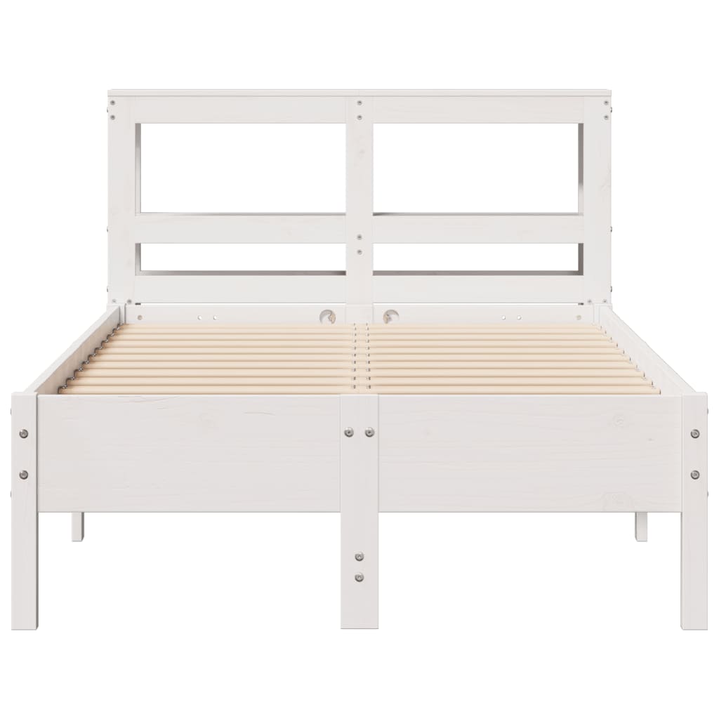 vidaXL Cadre de lit sans matelas blanc 90x200 cm bois de pin massif