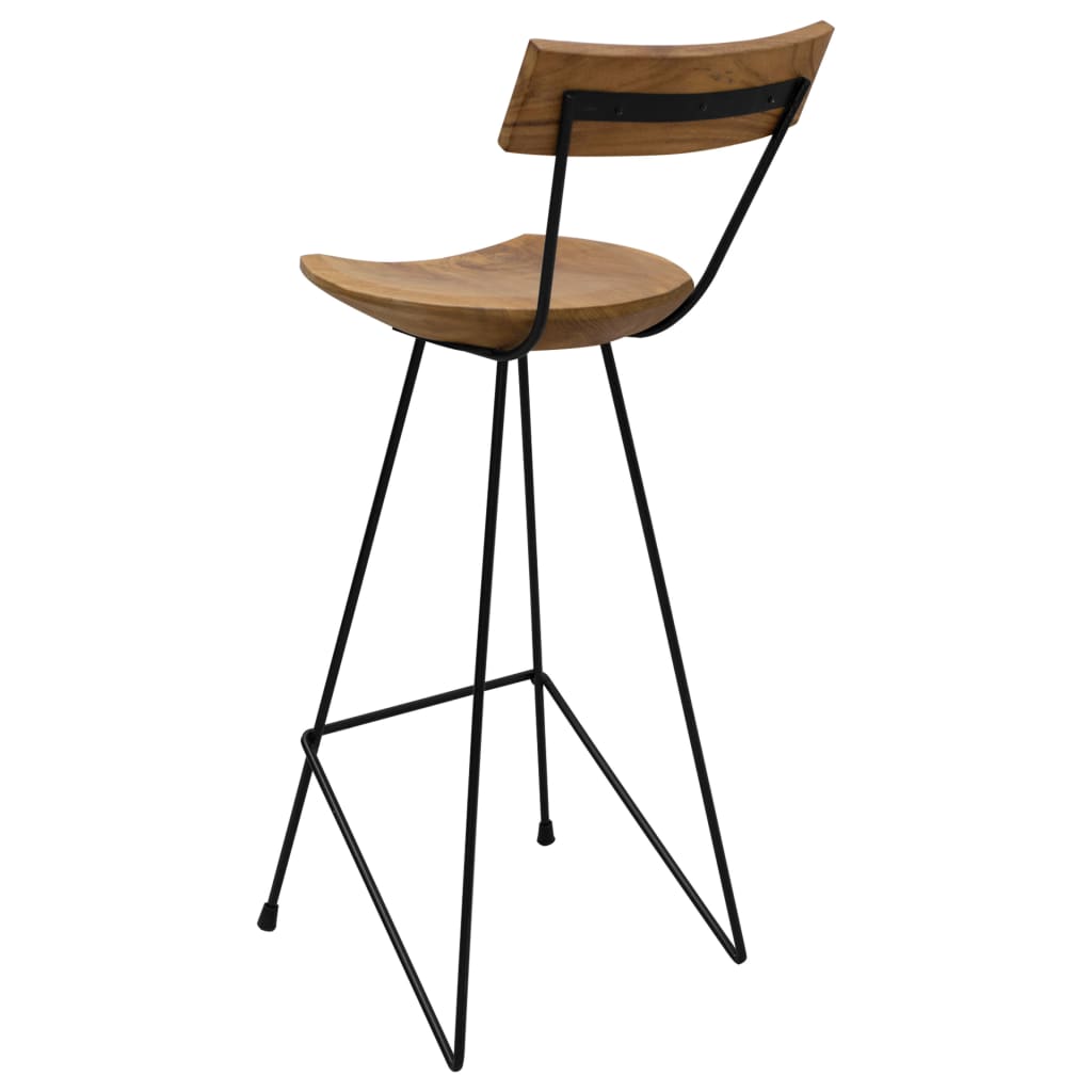 vidaXL Tabourets de bar lot de 2 bois de teck massif