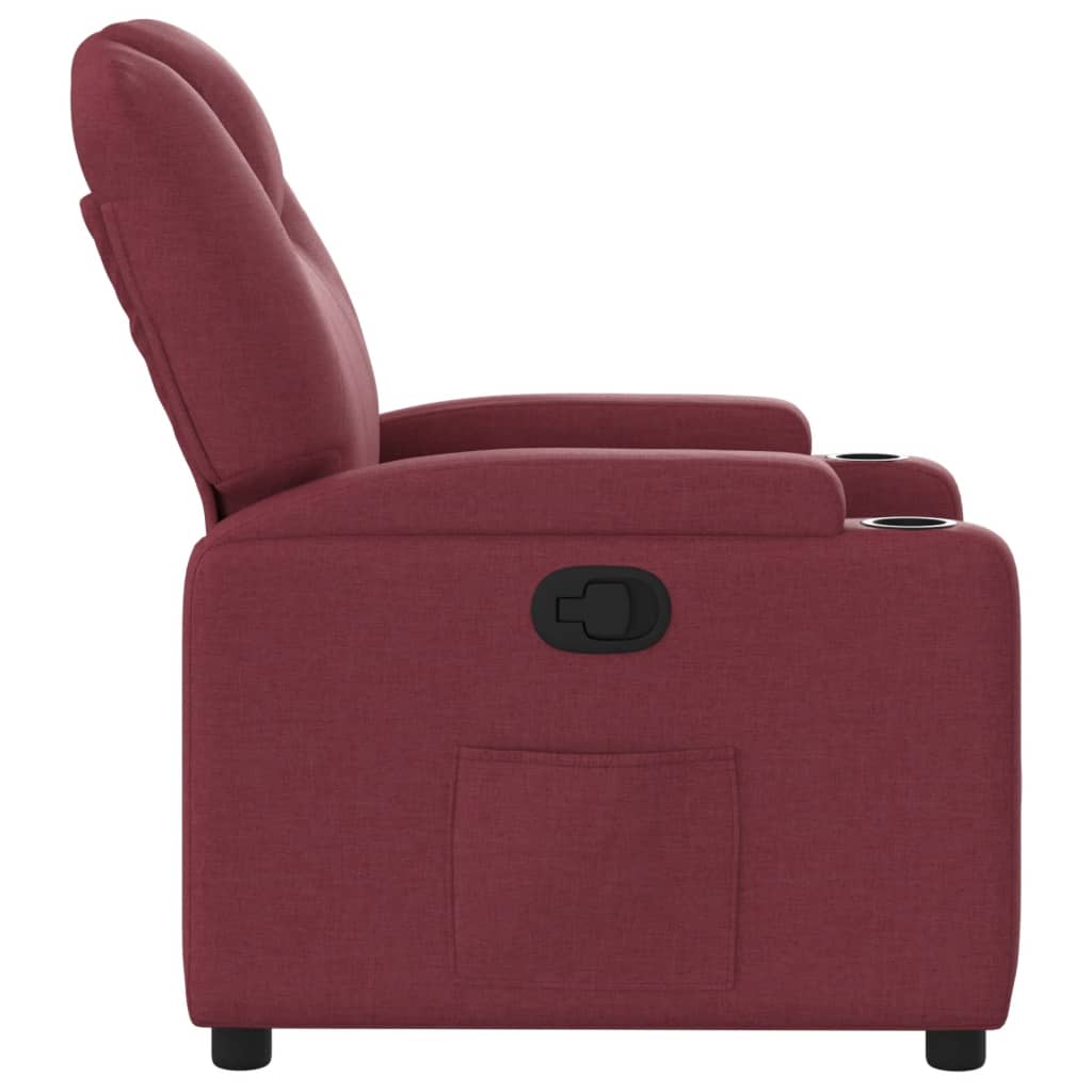 vidaXL Fauteuil inclinable Rouge bordeaux Tissu