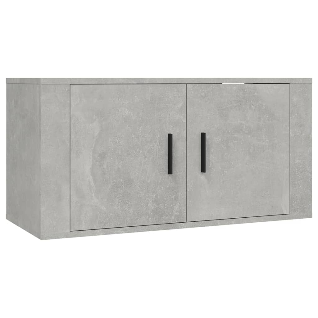 vidaXL Meubles TV muraux 2 pcs gris béton 80x34,5x40 cm