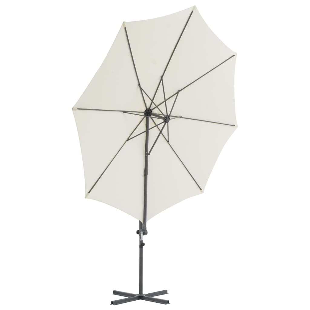 vidaXL Parasol de jardin avec base portable sable