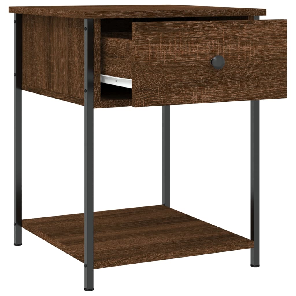 vidaXL Tables de chevet 2 pcs chêne marron 44x45x58 cm bois ingénierie