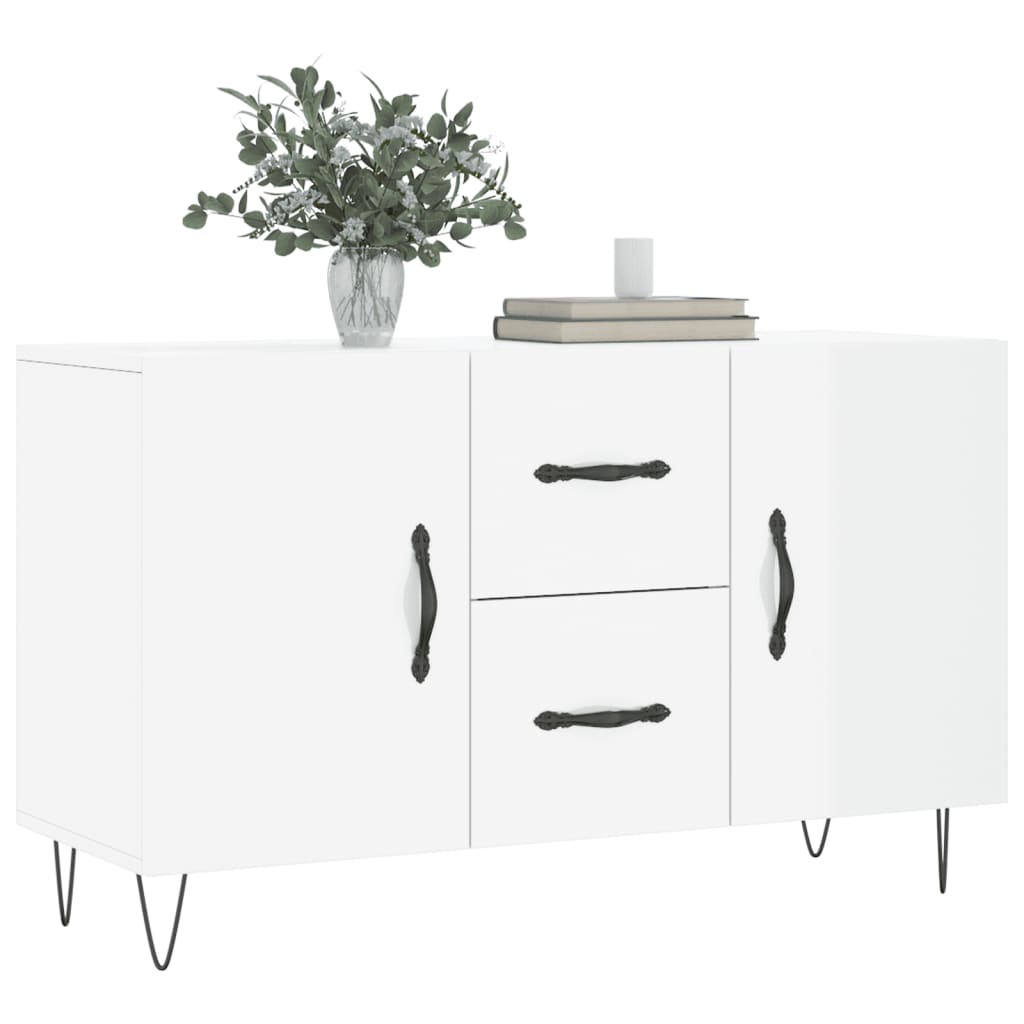 vidaXL Buffet blanc brillant 100x36x60 cm bois d'ingénierie