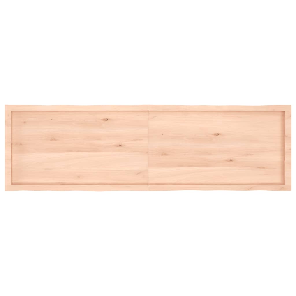 vidaXL Dessus de table bois massif non traité bordure assortie