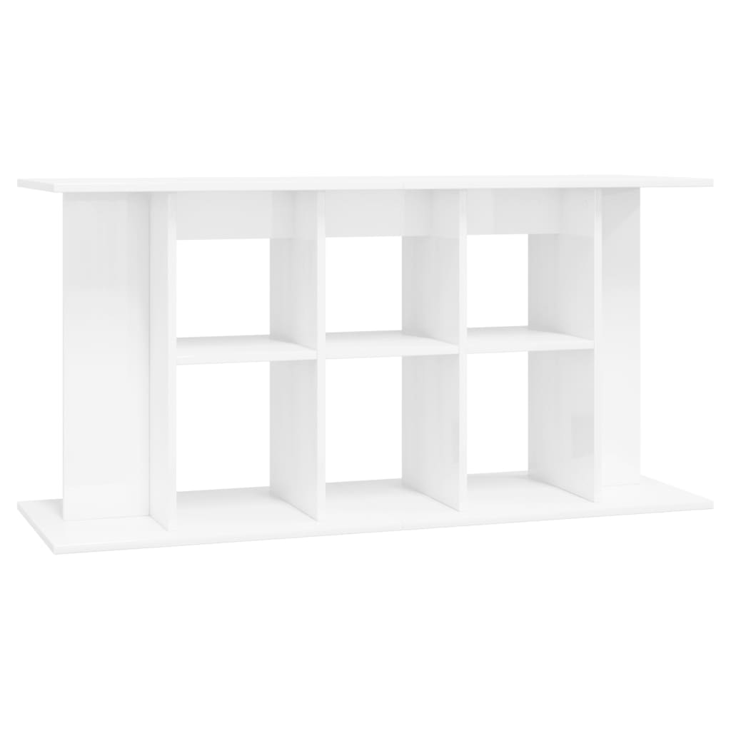 vidaXL Support d'aquarium blanc brillant 120x40x60cm bois d'ingénierie