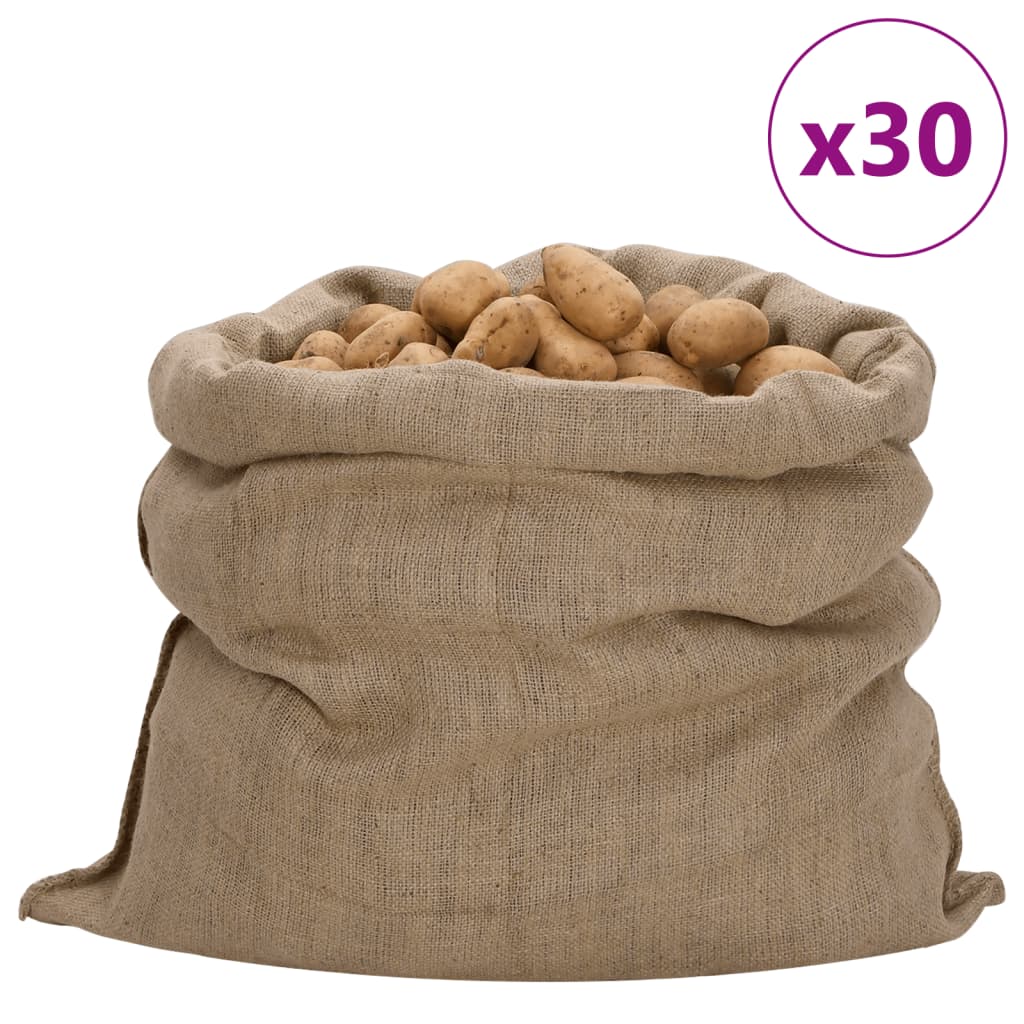 vidaXL Sacs en jute 30 pcs 100x110 cm 100 % jute 340 g/m²