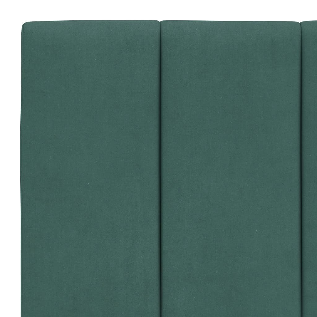 vidaXL Cadre de lit sans matelas vert foncé 100x200 cm velours