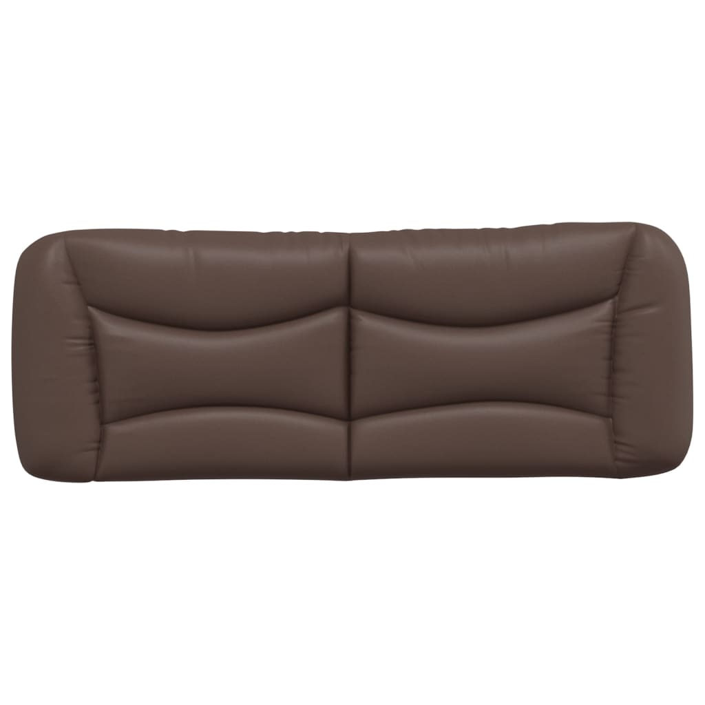 vidaXL Coussin de tête de lit marron 120 cm similicuir