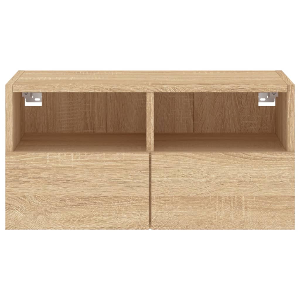 vidaXL Meuble TV mural chêne sonoma 60x30x30 cm bois d'ingénierie