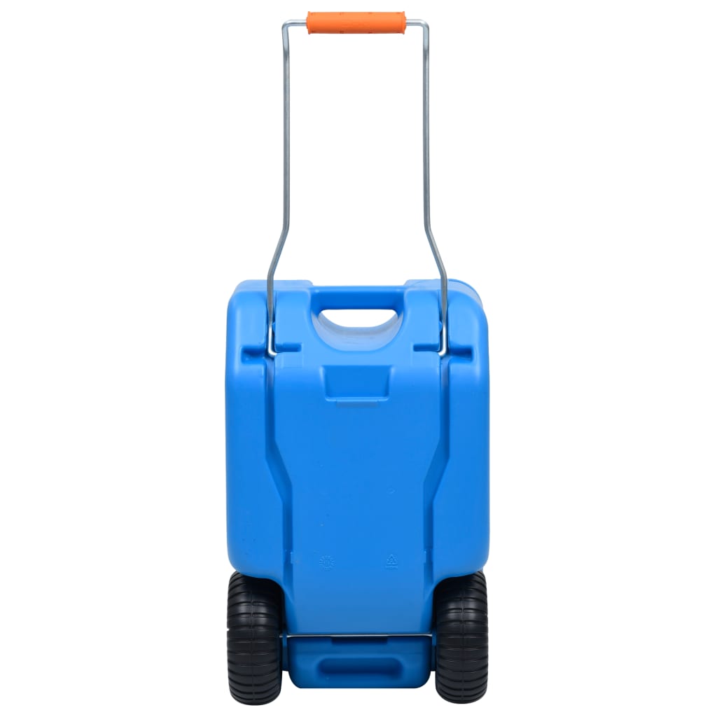 vidaXL Réservoir d'eau sur roues pour camping 25 L Bleu