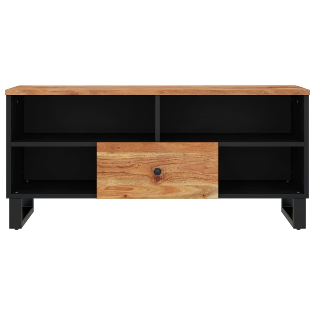 vidaXL Meuble TV 100x33x46 cm bois d'acacia solide et d'ingénierie