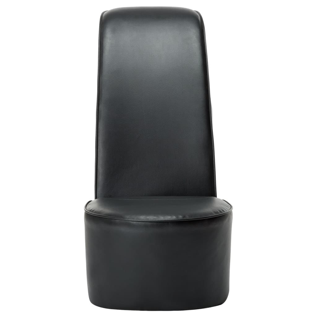 vidaXL Chaise en forme de chaussure à talon haut Noir Similicuir