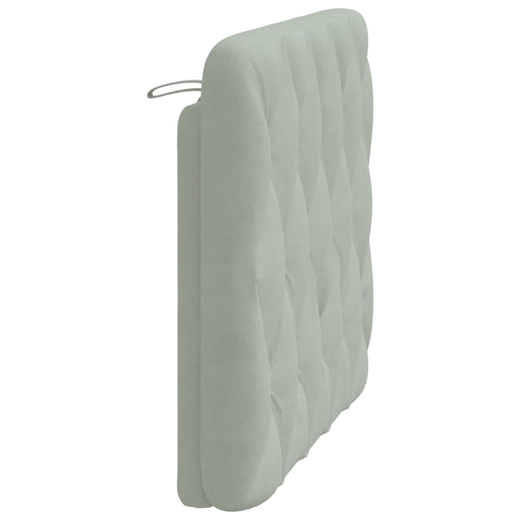 vidaXL Coussin de tête de lit gris clair 100 cm velours