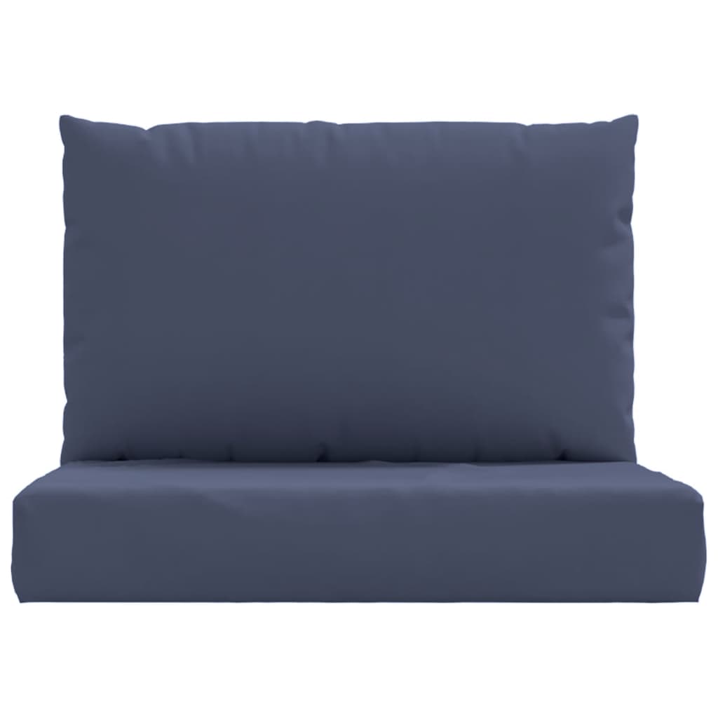 vidaXL Coussins de palette lot de 2 bleu marine tissu