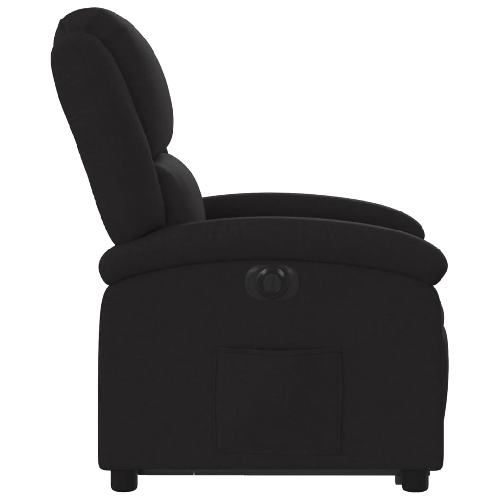 vidaXL Fauteuil inclinable électrique noir tissu