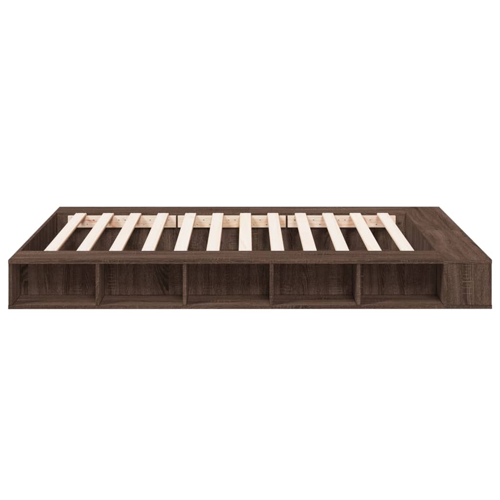 vidaXL Cadre de lit sans matelas chêne marron 160x200 cm