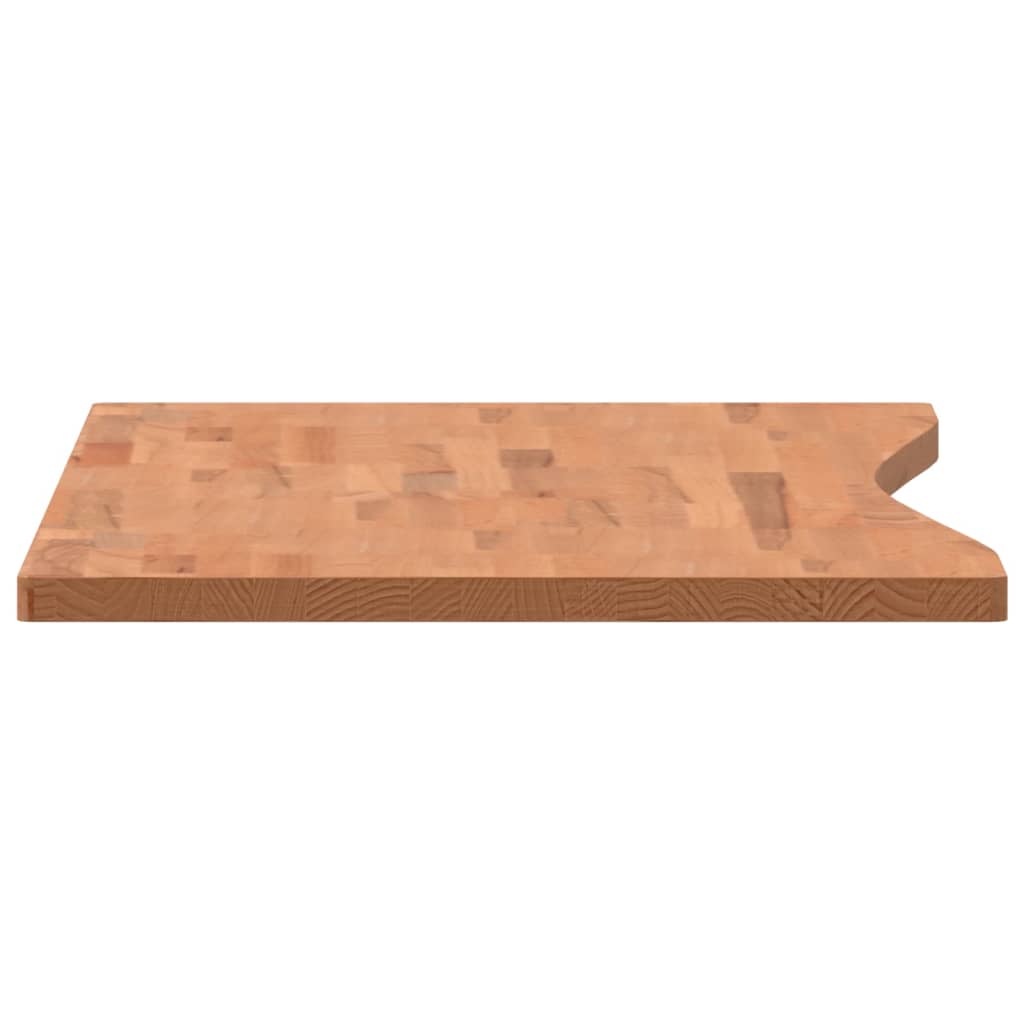 vidaXL Dessus de bureau 110x(50-55)x2,5 cm bois massif de hêtre