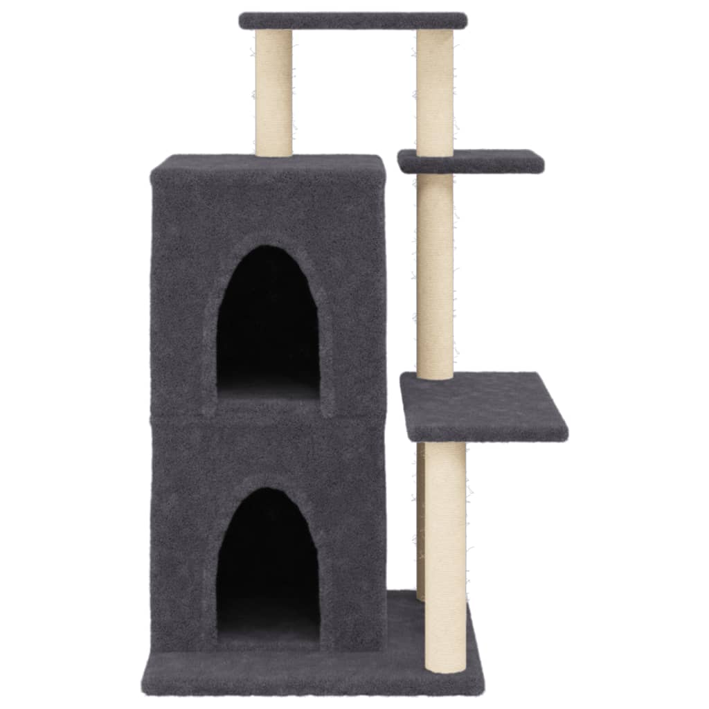 vidaXL Arbre à chat avec griffoirs en sisal gris foncé 97 cm