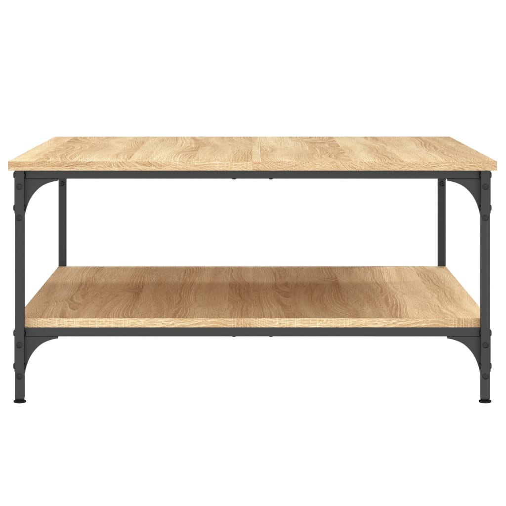 vidaXL Table basse chêne sonoma 80x80x40 cm bois d'ingénierie