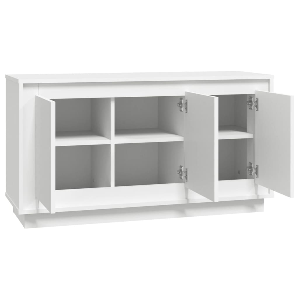 vidaXL Buffet blanc 102x35x55 cm bois d'ingénierie