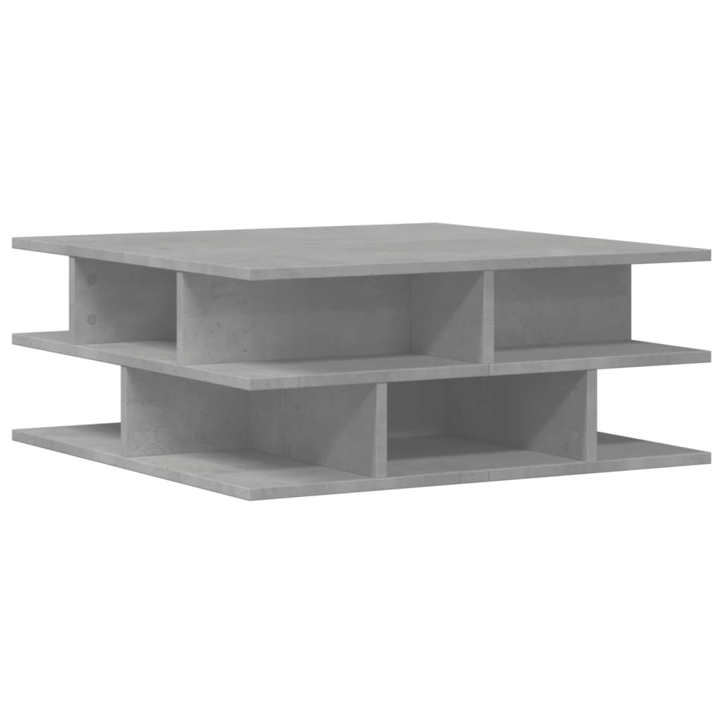 vidaXL Table basse gris béton 70x70x29 cm bois d'ingénierie