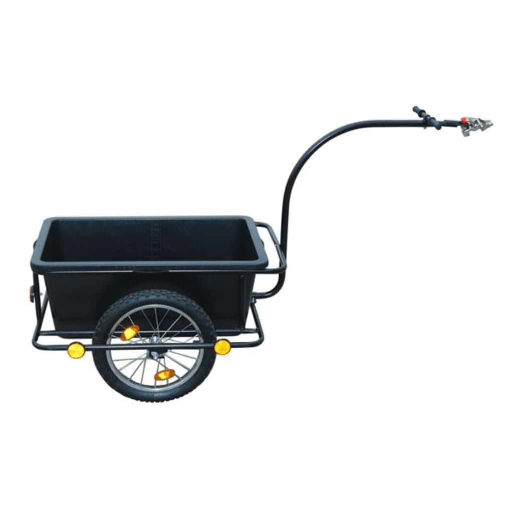 vidaXL Remorque de vélo avec chariot en plastique 90 L